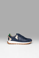 Zapatillas Sprint Flow Azul Platino Verde Metalizado