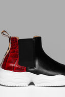 Zapatillas Top Elásticas Negro Rojo Croco Dior Estampado Animal