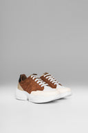 Zapatillas Gem Pane Marrón Blanco Negro Oro Metalizado