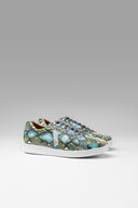 Zapatillas Icon Base Gris Verde Plata Marca Reptil Metalizada