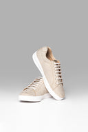 Zapatillas Icon Base Crema Platino Marca Reptil Metalizada
