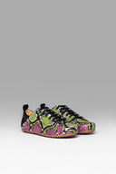 Sneakers Flat Exp Green Pink Black Reptile