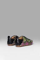 Sneakers Flat Exp Green Pink Black Reptile