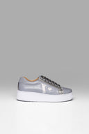 Zapatillas Cloud Base Gris Plata Azul Metalizado Marca