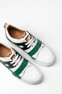 Zapatillas Icon Strap Blanco Verde Tachuelas Metalizadas