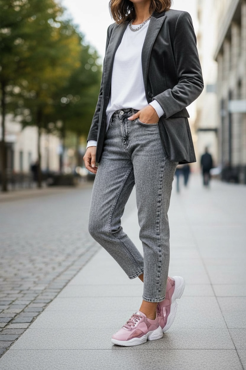 Sneakers Gem Flow Pink Metalized