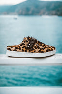 Sneakers Fly Slide Black Brown Animal Print Studs Catalog 5
