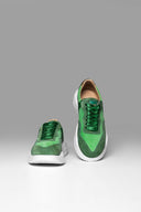 Zapatillas Gem Flow Verde Dorado Metalizado