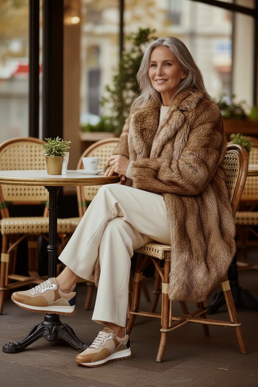 Sneakers Sprint Flow Toffee Brown Blue Platine Metalized