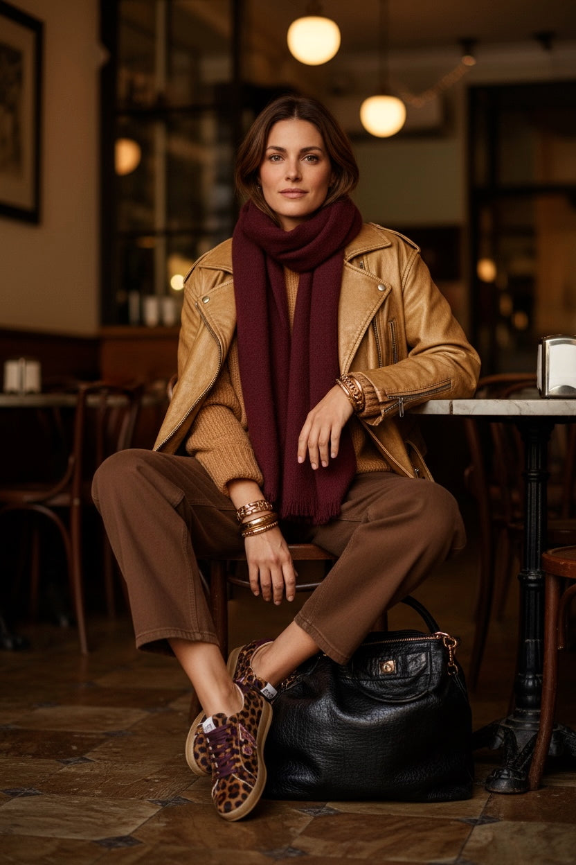 Sneakers Icon Base Brown Black Bordeaux Metalized Brand