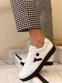 Sneakers Icon Base White Black Animal Print Brand