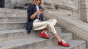 Sneakers Flat Exp Red Croco Dior