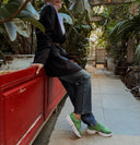 Sneakers Gem Flow Green Gold Metalized