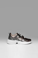 Sneakers Gem Strap Peltre Silver Metalized Reptile Studs